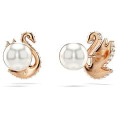 Swarovski Ikonické náušnice s černými krystaly Swan 5684608