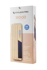 STALEKS Jednorázové dřevěné držadlo na pilníky papmAm Expert 20 (Straight Disposable Wooden Nail File Base)