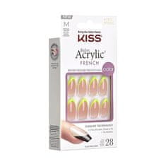 KISS Nalepovací nehty Salon Acrylic French Color - Hype 28 ks