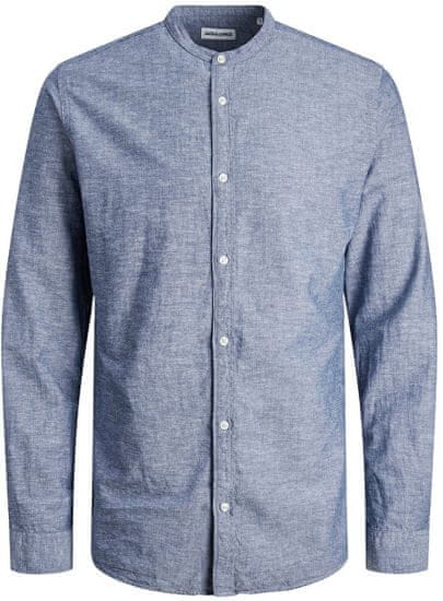 Jack&Jones Pánská košile JJELINEN Slim Fit 12248581 Faded Denim