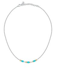 Morellato Ocelový bicolor náhrdelník s korálky Colori SAXQ05