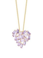 Preciosa Slušivý pozlacený náhrdelník s broušenými křišťály Sugarheart Candy 2460Y56