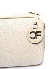 Carla Ferreri Dámská kožená crossbody kabelka CF1906 Beige