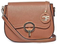 Carla Ferreri Dámská kožená crossbody kabelka CF1885 Cognac