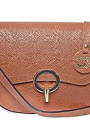 Carla Ferreri Dámská kožená crossbody kabelka CF1885 Cognac