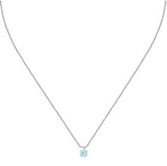 La Petite Story Stříbrný náhrdelník s modrým zirkonem Silver LPS10AWV11