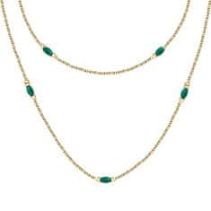 Morellato Dvojitý pozlacený náhrdelník s korálky Colori SAXQ01