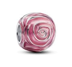 Pandora Půvabný korálek Rozkvetlá růžová růže 793212C01