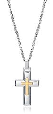 Viceroy Nadčasový bicolor náhrdelník s křížkem Magnum 75321C01012