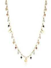 Viceroy Hravý pozlacený náhrdelník s korálky Kiss 14166C01019