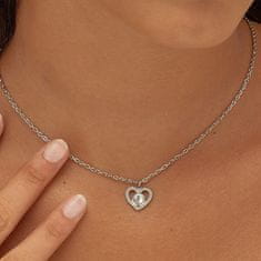 S'Agapõ Něžný náhrdelník Srdíčko s krystalem Lucky Light SKT35