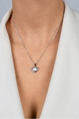 Brilio Silver Půvabný stříbrný náhrdelník Srdce s opálem NCL154W