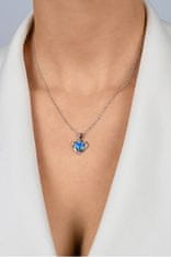 Brilio Silver Půvabný stříbrný náhrdelník Srdce s opálem NCL154WB