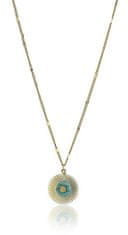 Emily Westwood Jedinečný pozlacený náhrdelník s tyrkysem EWN23052G
