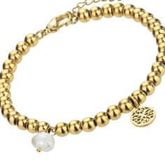 Marc Malone Pozlacený korálkový náramek Layla Gold Bracelet MCB23015G