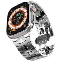 4wrist Ocelový tah Iron Man pro Apple Watch 42/44/45/49 mm - Silver