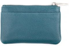 Kožená mini peněženka-klíčenka 7291 A blue