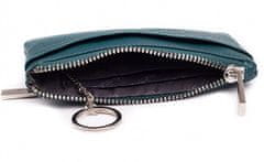 Kožená mini peněženka-klíčenka 7291 A blue