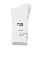 Jack&Jones 5 PACK - pánské ponožky JACLUKAS 12259024 White