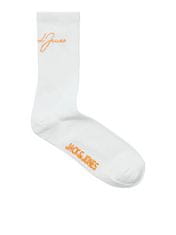 Jack&Jones 5 PACK - pánské ponožky JACLUKAS 12259024 White
