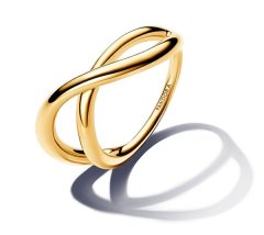 Pandora Trendy pozlacený prsten Shine Essence 163318C00 (Obvod 54 mm)
