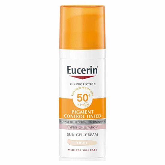 Eucerin Ochranný tónovací gelový krém na obličej SPF 50+ Pigment Control Tinted (Sun Gel-Cream) 50 ml