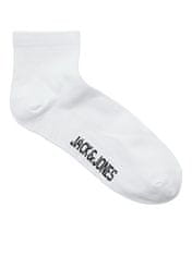 Jack&Jones 3 PACK - pánské ponožky JACLEON 12257150 White