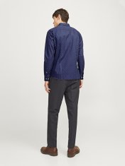 Jack&Jones Pánská košile JJJOE Slim Fit 12260131 Navy Blazer (Velikost L)