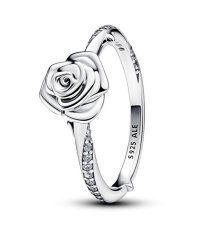 Pandora Půvabný stříbrný prsten Rozkvetlá růže Moments 193215C01 (Obvod 48 mm)