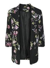 Pieces Dámský blejzr PCBOSELLA Regular Fit 17126850 Black/Flower (Velikost S)