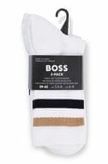Hugo Boss 3 PACK - pánské ponožky BOSS 50518521-100 (Velikost 39-42)
