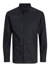 Jack&Jones Pánská košile JJJOE Slim Fit 12260426 Black (Velikost M)