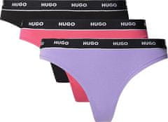 Hugo Boss 3 PACK - dámská tanga HUGO 50480150-962 (Velikost S)