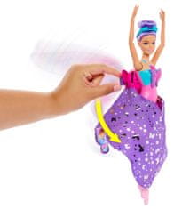 Mattel Panenka Barbie Tanečnice s motýlími křídly, proměna 2 v 1 z tanečnice na motýla, fialové vlasy HXJ10