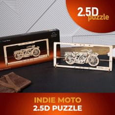 UGEARS 2.5d dřevěné mechanické puzzle indie moto