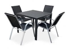 Nábytek Texim Zahradní jídelní set VIKING M + 4x židle RAMADA šedá