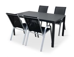 Nábytek Texim Zahradní jídelní set VIKING L + 4x židle RAMADA šedá