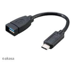 Akasa AKASA redukce SuperSpeed+ USB 3.1, Type-A na Type-C, 15cm, černý