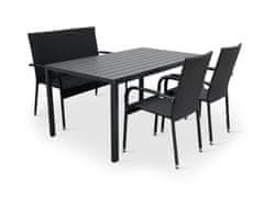 Nábytek Texim Zahradní set ratan - stůl Viking L + 2x židle a 1x lavice PARIS