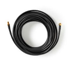 Nedis koaxiální WLAN anténní kabel SMA zástrčka – SMA zásuvka, 10 m (CSGL02400BK100)