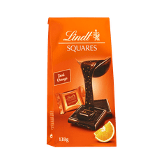 LINDT Squares Dark Orange 138g