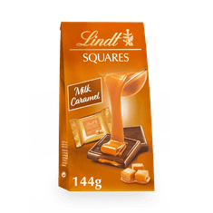 LINDT Squares Milk Caramel 144g