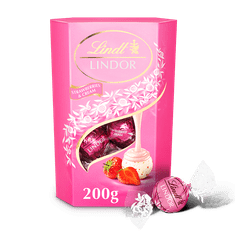 LINDT LINDOR pralinky Jahody a smetana 200g