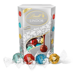 LINDT LINDOR stříbrná směs pralinek, 337g