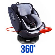 Aga4Kids Autosedačka i-Size 360° 0-36 kg Černá/Světle šedá