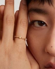PDPAOLA Originální pozlacený prsten se zirkony ZENA AN01-652 (Obvod 56 mm)