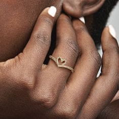 Pandora Romantický pozlacený prsten s diadémem Shine Timeless 169302C01 (Obvod 52 mm)