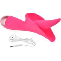 XSARA Vibrátor g spot jazýček orgasmový stimulátor - 10 funkcí vibrací a pulzací - 77369689