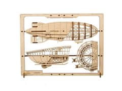 UGEARS 2.5d dřevěné mechanické puzzle vzducholoď zeppelin