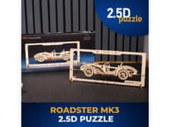 UGEARS 2.5d dřevěné mechanické puzzle roadster mk3